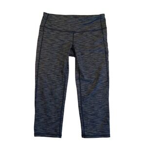 Athleta Crop Leggings Women's Medium Heather Gray High‎ Rise Capri Activewear